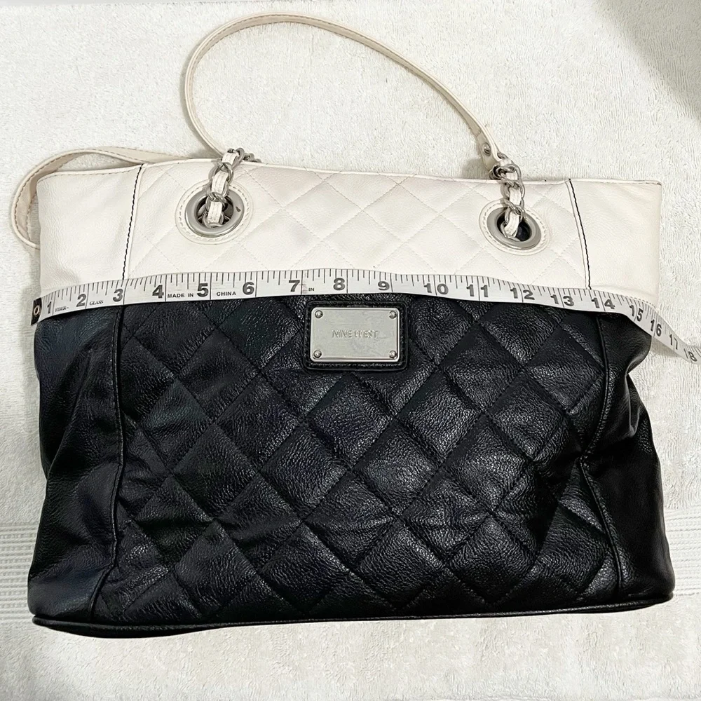Nine West 2 Strap Shoulder Satchel Bag Career Travel Business Office